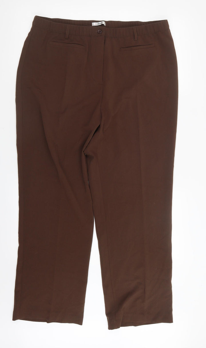 Damart Womens Brown Trousers Size 20 L28 in