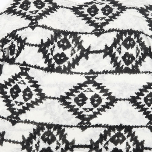 Divided by H&M Womens Black Geometric Knit Pullover Jumper Size S