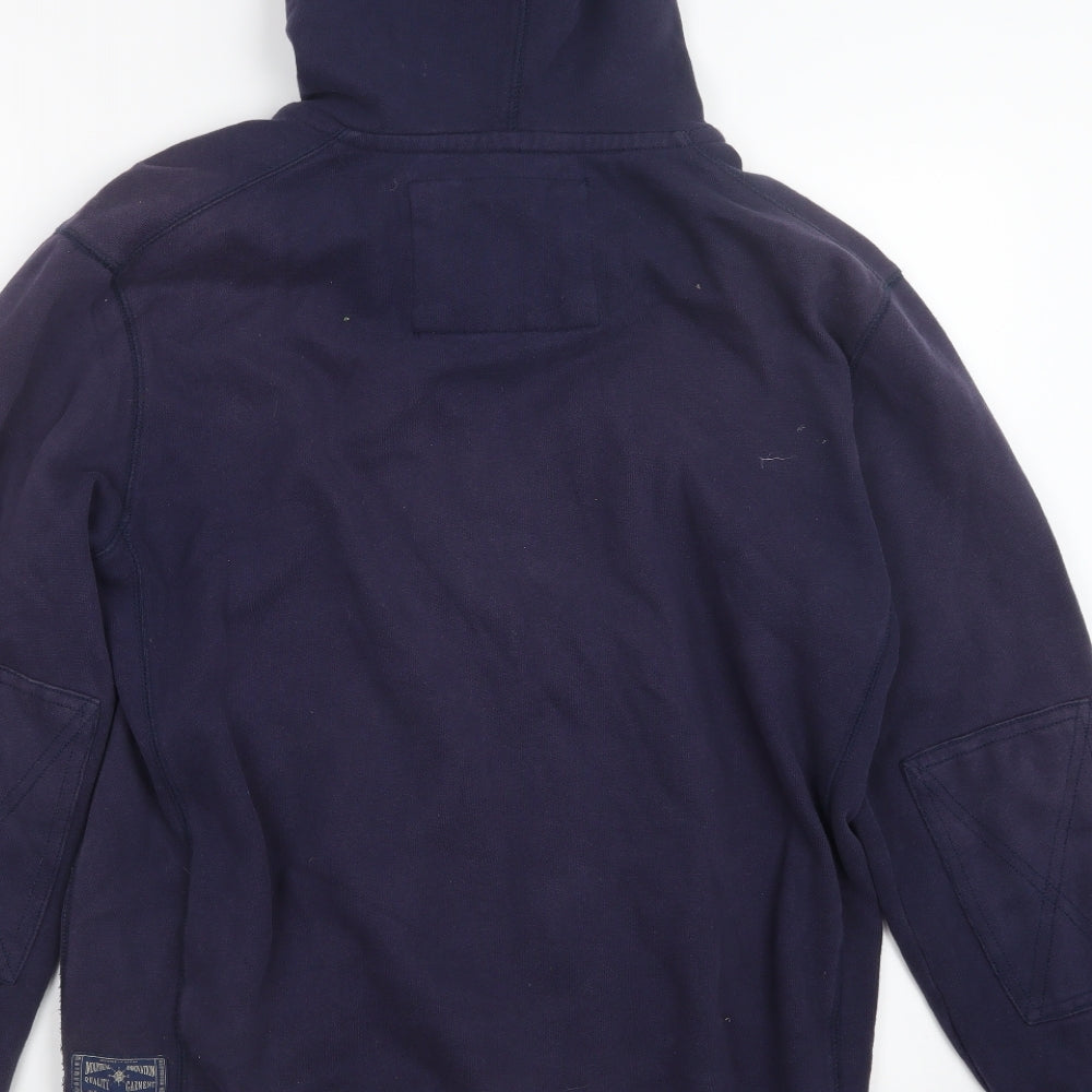 Marks and Spencer Mens Blue   Full Zip Hoodie Size M