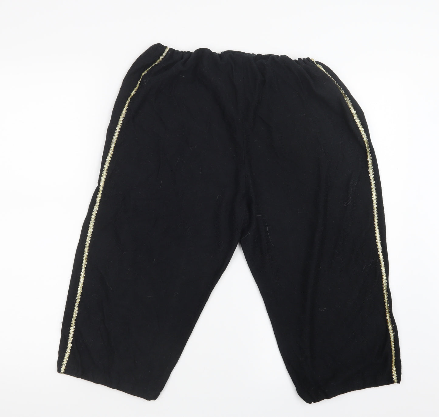 FUNNY FASHION Womens Black   Cropped Trousers Size 14