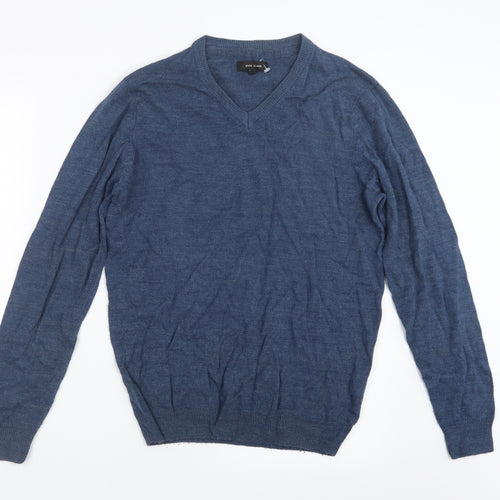 River Island Mens Blue  Knit Pullover Jumper Size S