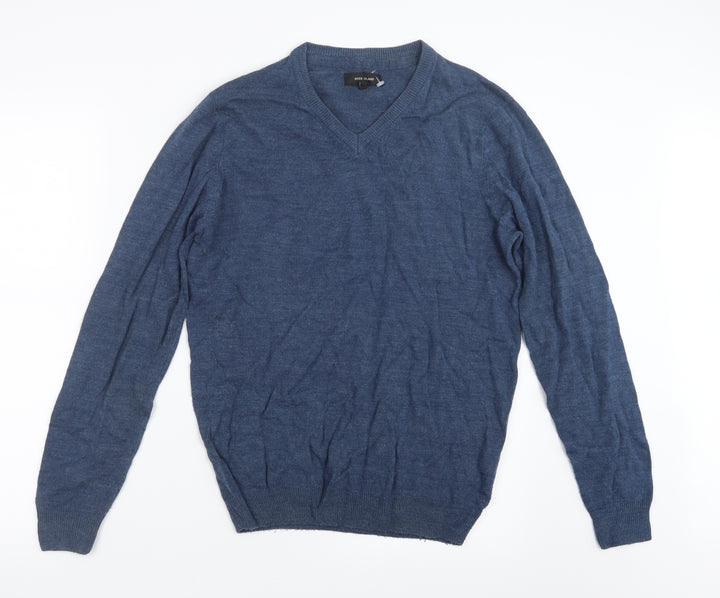 River Island Mens Blue Knit Pullover Jumper Size S