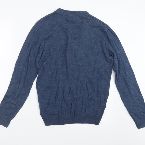 River Island Mens Blue  Knit Pullover Jumper Size S