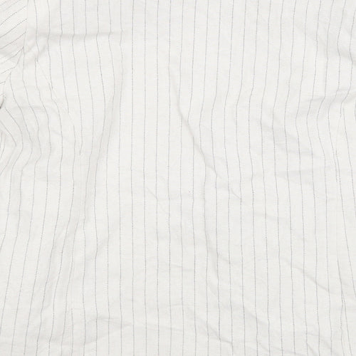 Papaya Womens White Striped  Jacket  Size 14
