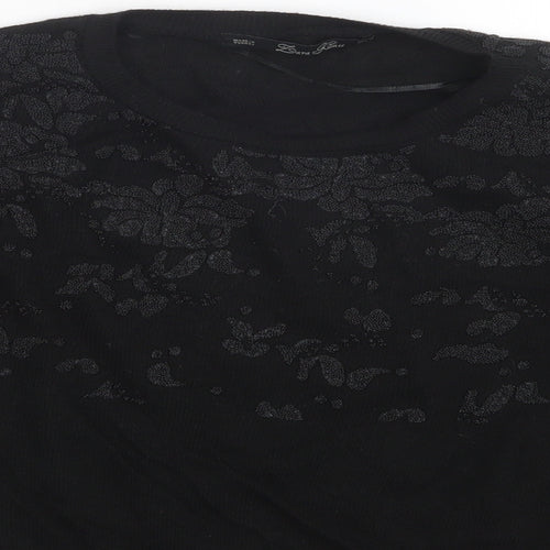Zara Knit Womens Black  Knit Pullover Jumper Size M