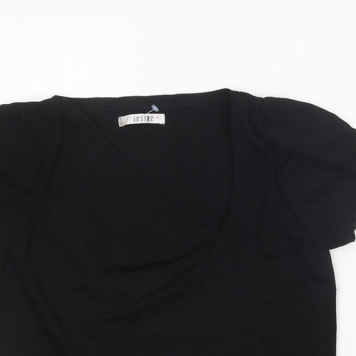 Jesire Womens Black   Basic T-Shirt Size L