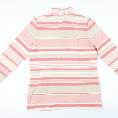 Damart  Womens Beige Striped  Henley Jumper Size 14