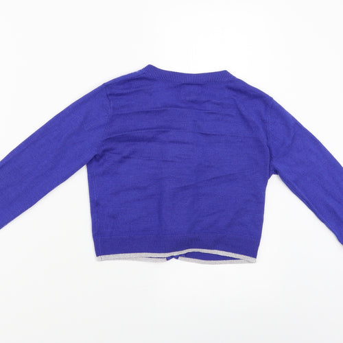 Yumi  Girls Blue   Cardigan Jumper Size 9-10 Years