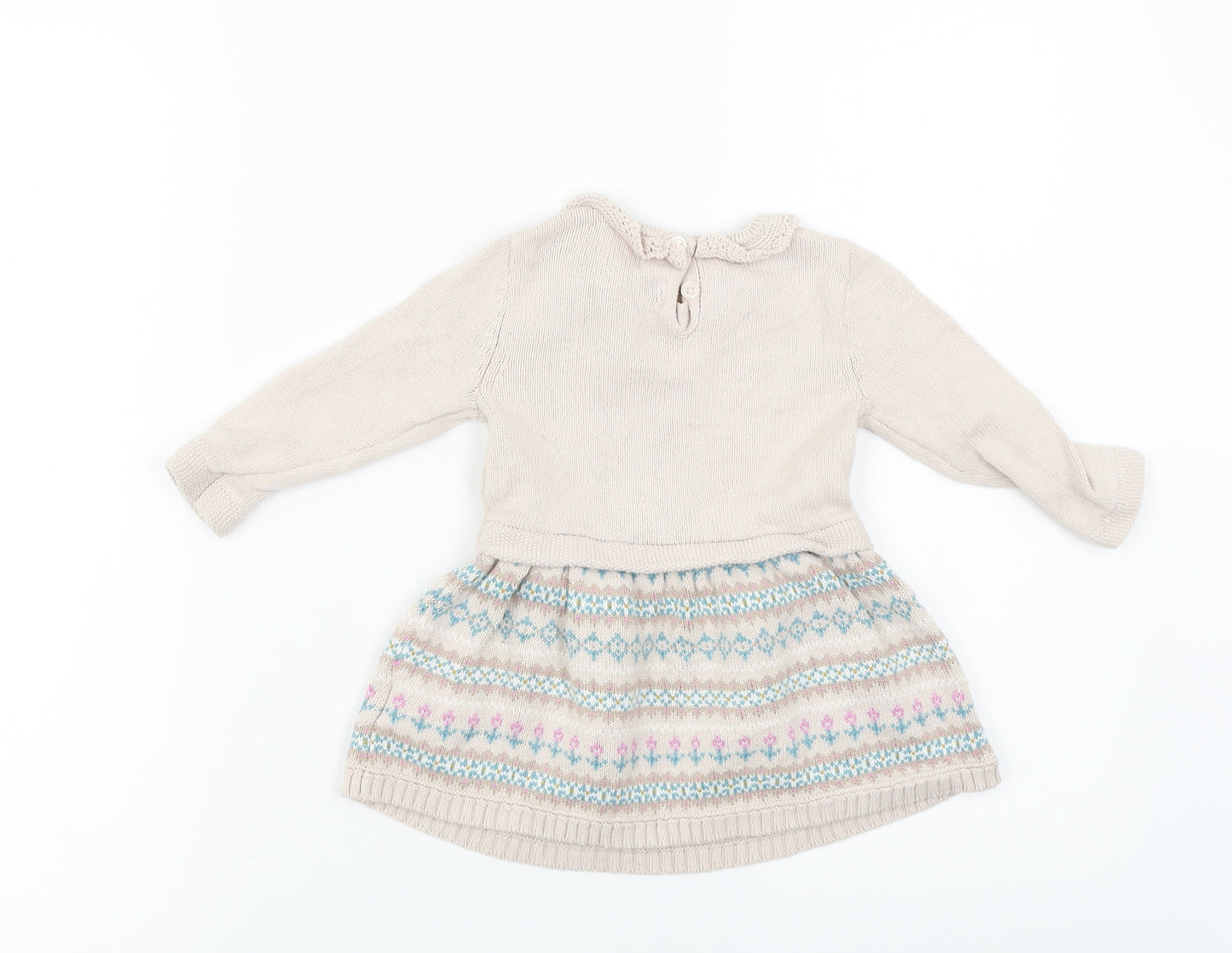 Maggie & Zoe  Girls Beige Striped  A-Line  Size 3-6 Months