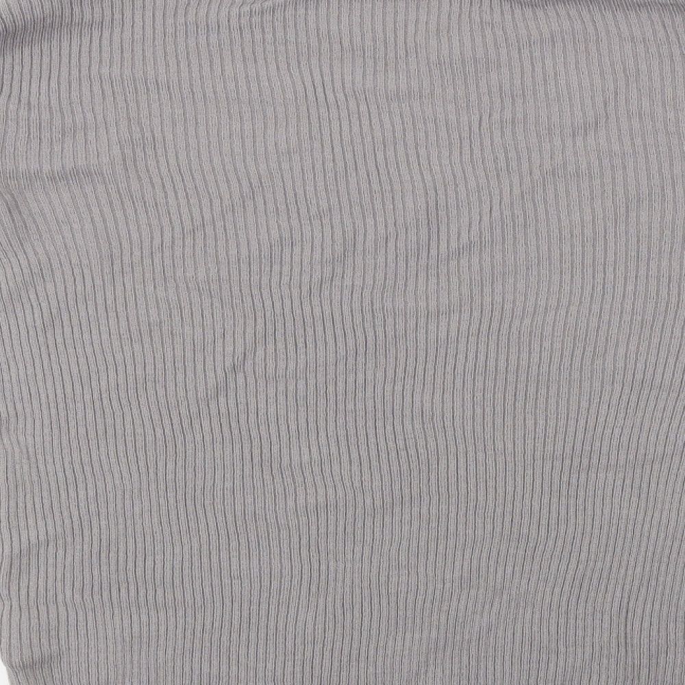 Afibel  Womens Grey Striped  Pullover Jumper Size 10