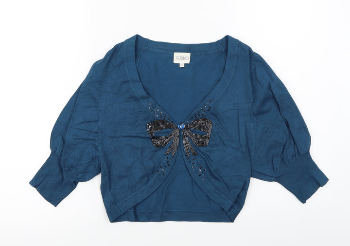 Kaliko Womens Blue Cardigan Jumper Size 10