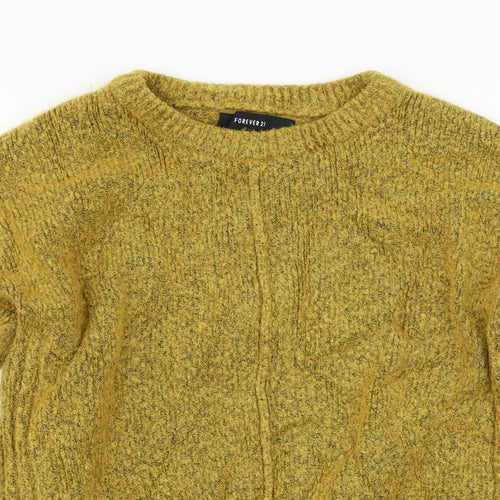FOREVER 21 Womens Yellow   Pullover Jumper Size S