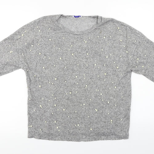 Zara Womens Grey   Pullover Jumper Size M