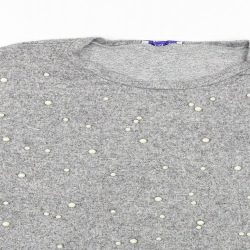 Zara Womens Grey   Pullover Jumper Size M