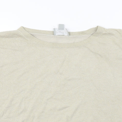 Pure Womens Beige   Basic T-Shirt Size 8