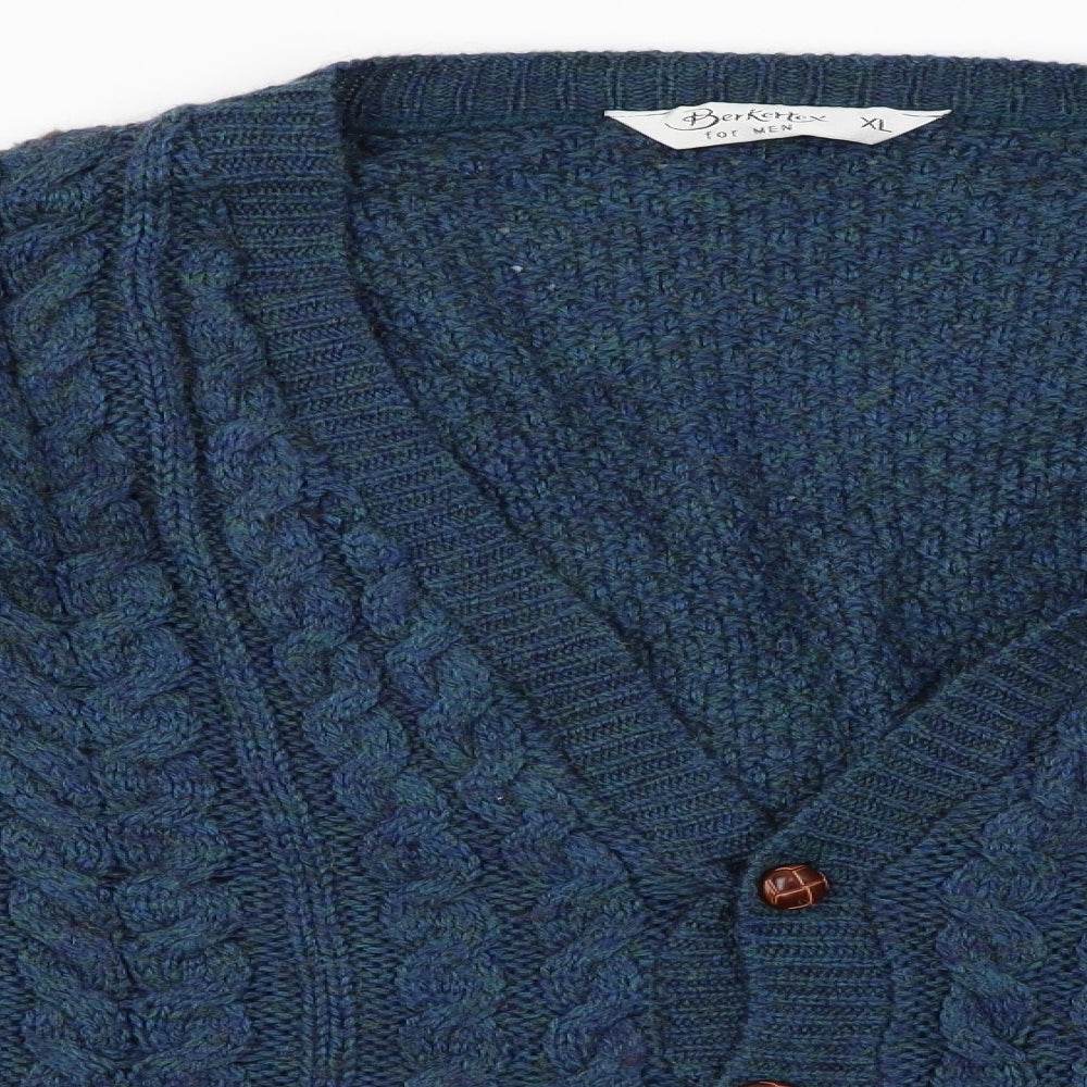 Berkertex  Mens Blue   Cardigan Jumper Size XL