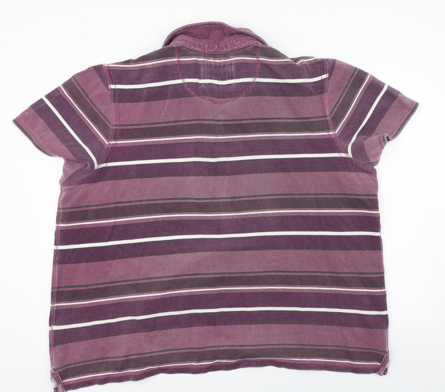 MANTARAY    Mens Purple Striped   Polo Size 2XL