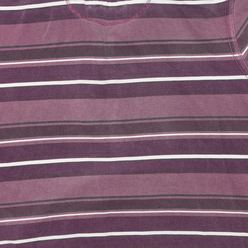 MANTARAY    Mens Purple Striped   Polo Size 2XL