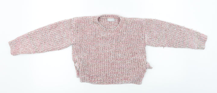 Matalan  Girls Pink   Pullover Jumper Size 11 Years