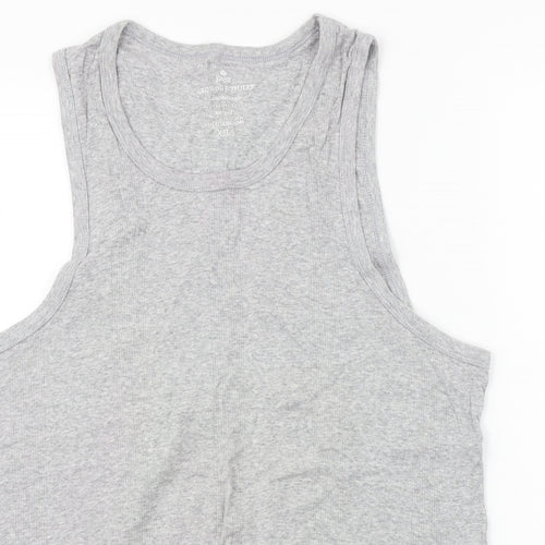 cotton suppliers Womens Grey   Basic Tank Size 2XL