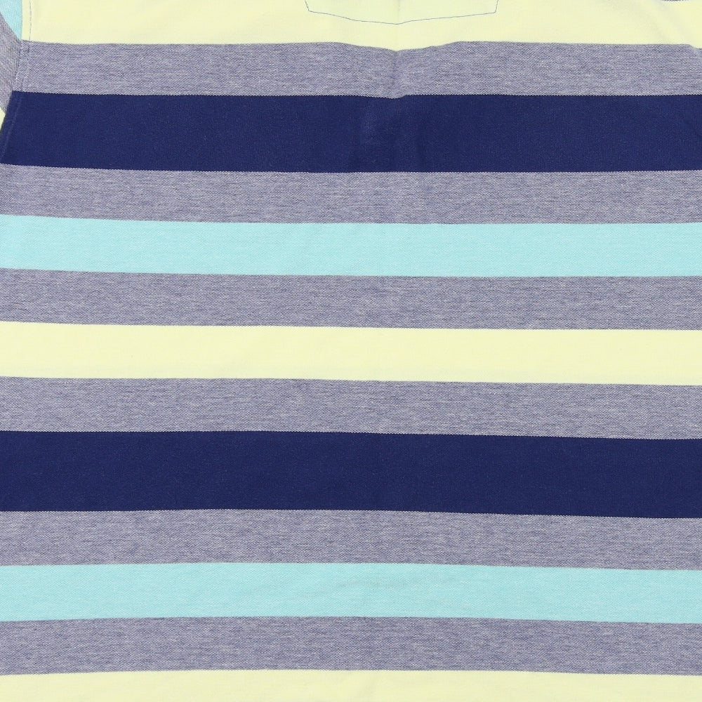 Maine New England  Mens Grey Striped   Polo Size 2XL