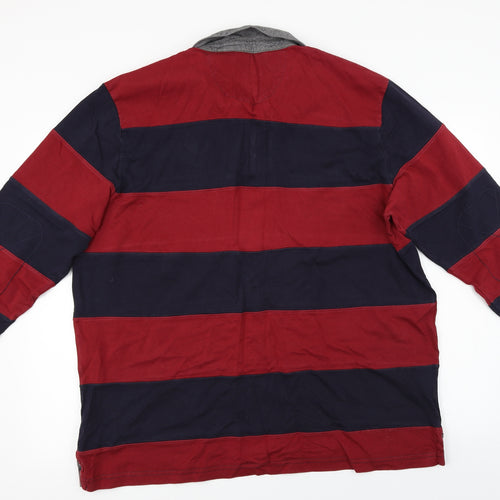 Marks and Spencer  Mens Red Striped   Polo Size XL