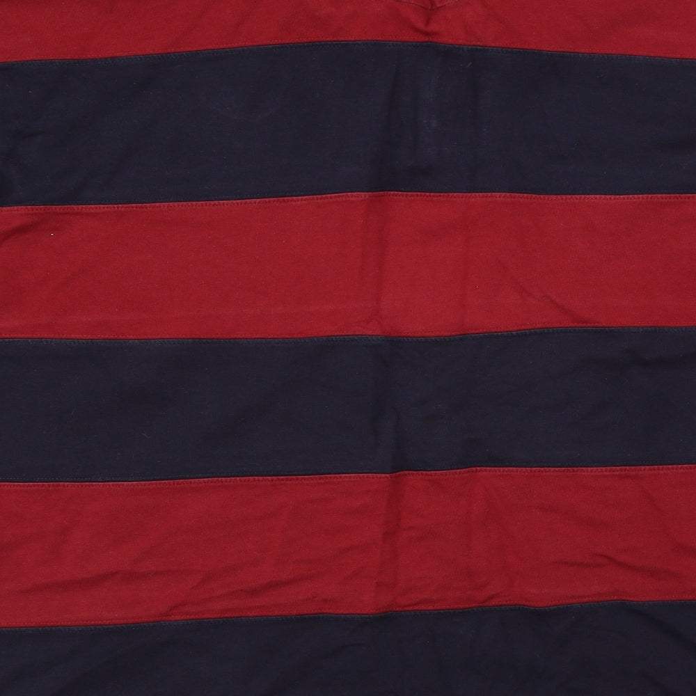 Marks and Spencer  Mens Red Striped   Polo Size XL