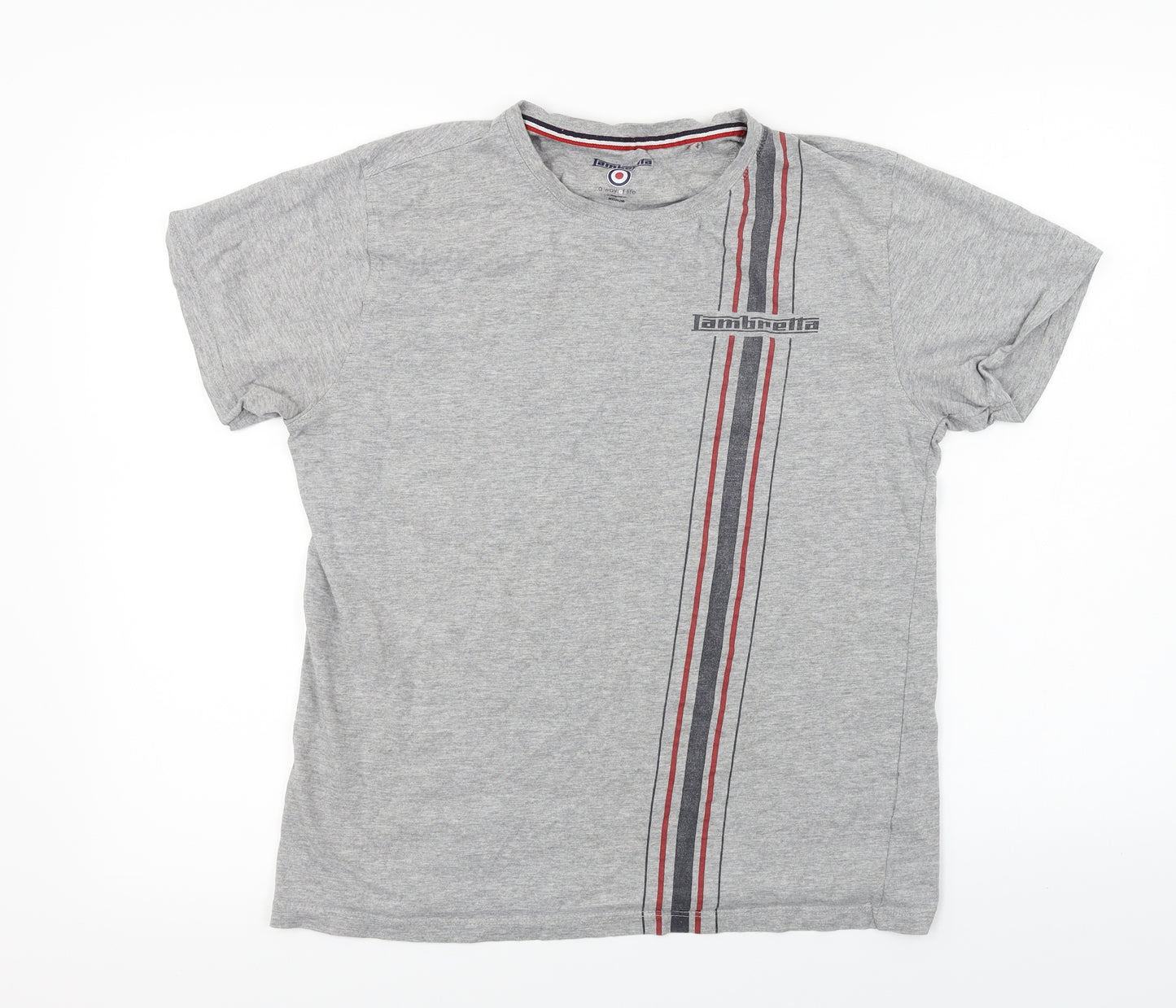 Lambretta  Mens Grey    T-Shirt Size M