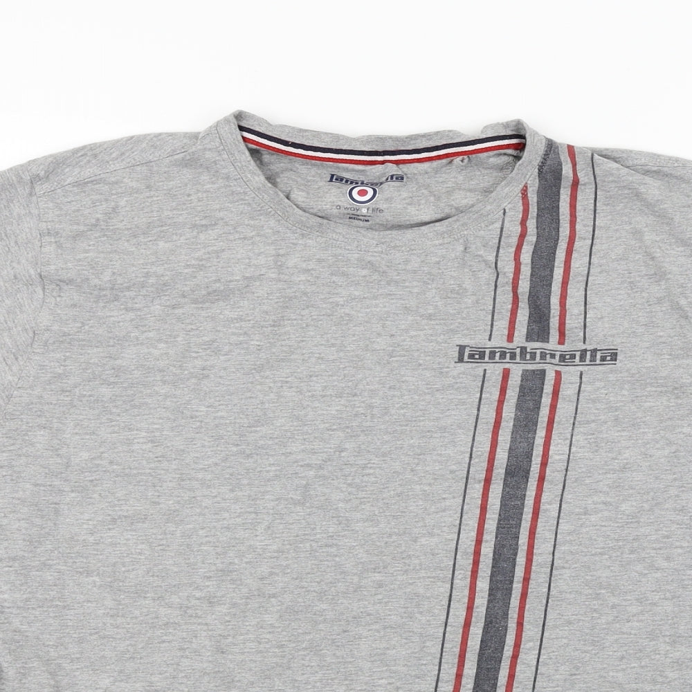 Lambretta  Mens Grey    T-Shirt Size M