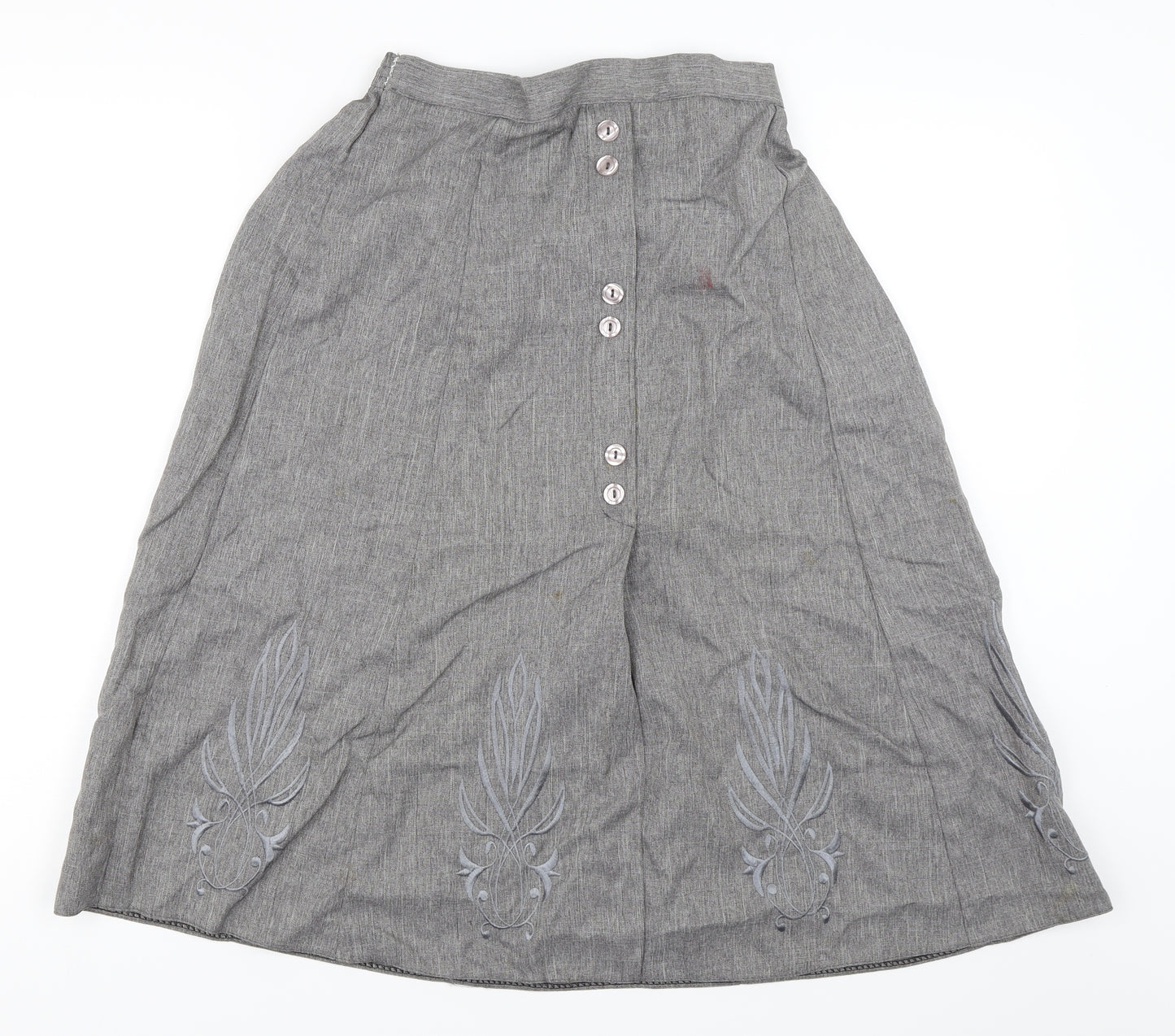 Preworn Womens Grey   Flare Skirt Size 12
