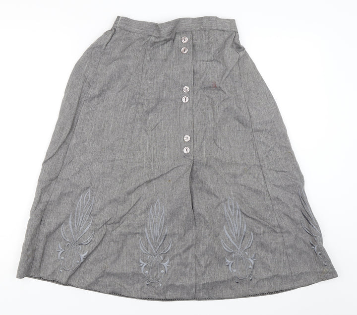 Preworn Womens Grey   Flare Skirt Size 12
