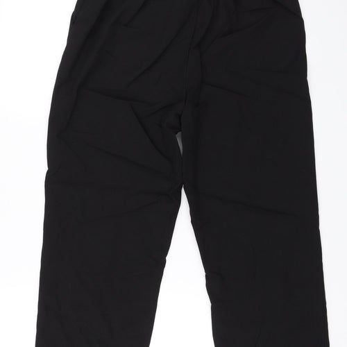 Bm Collection Womens Black   Cropped Trousers Size 10 L23 in