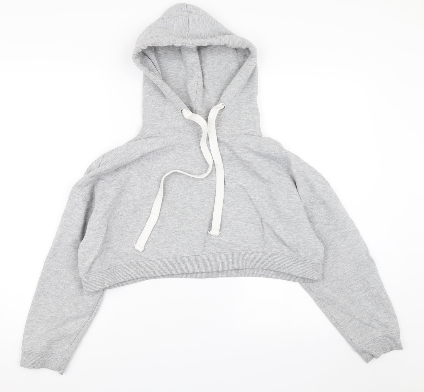 Bikbok Womens Grey   Pullover Hoodie Size M  - cropped hoodie