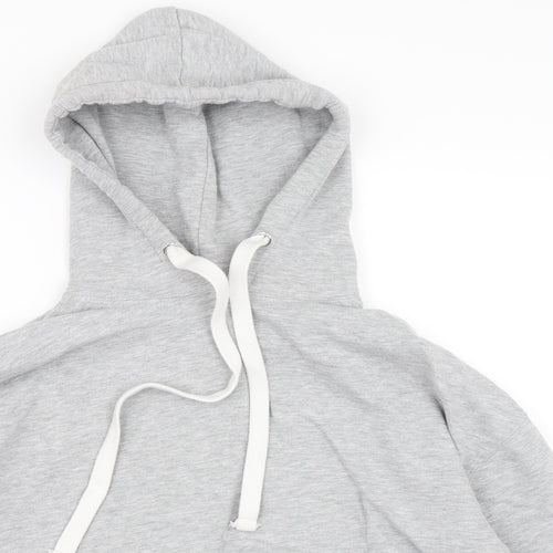Bikbok Womens Grey   Pullover Hoodie Size M  - cropped hoodie