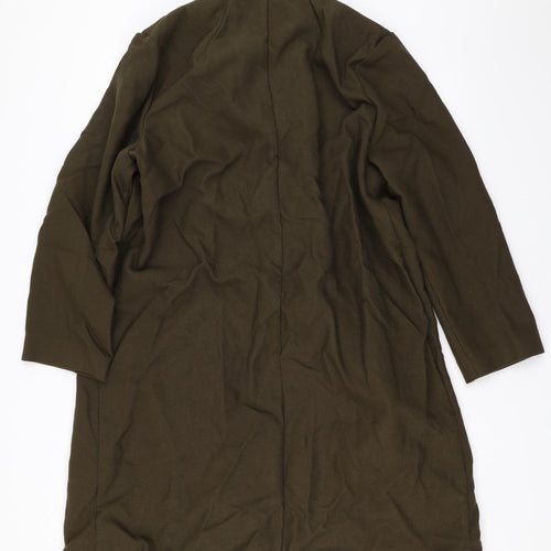 H&M Womens Green   Overcoat Coat Size 18