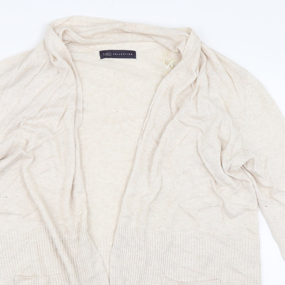 Marks and Spencer Womens Beige   Cardigan Jumper Size M