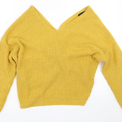 New Look Womens Yellow   Pullover Jumper Size M
