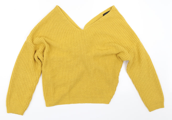 New Look Womens Yellow Pullover Jumper Size M