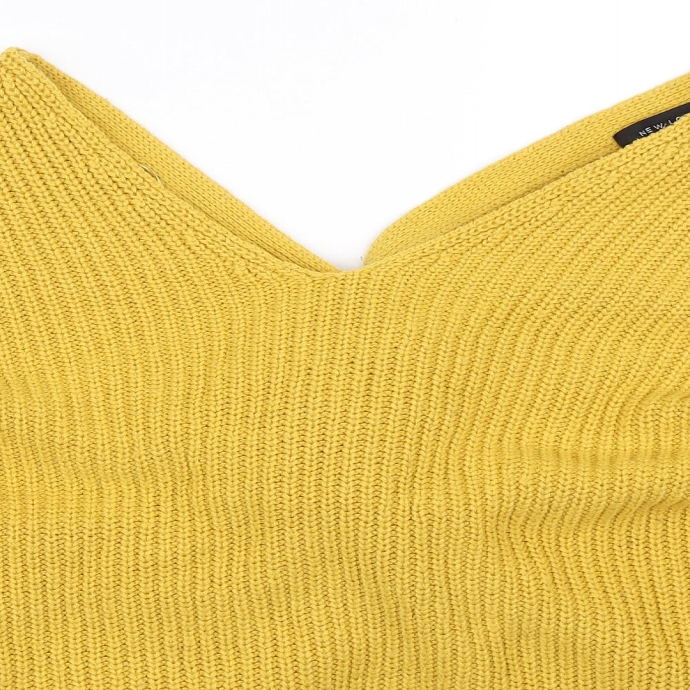 New Look Womens Yellow   Pullover Jumper Size M