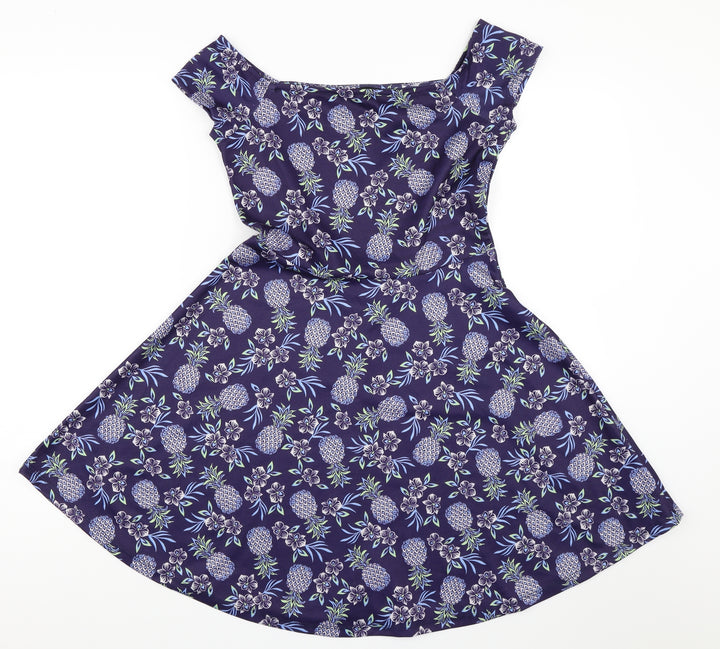 New Look Womens Blue   Fit & Flare  Size 8