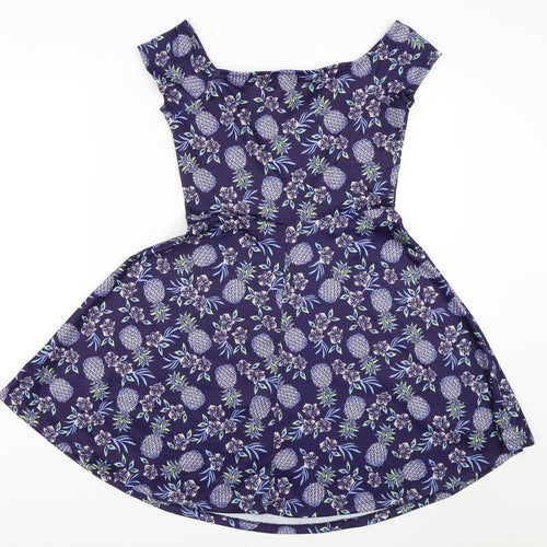 New Look Womens Blue   Fit & Flare  Size 8