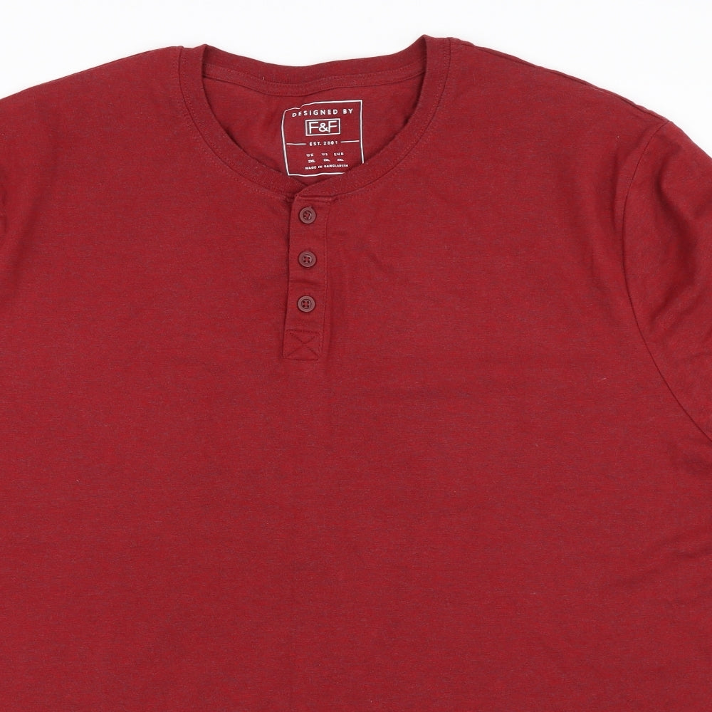 F&F Mens Red    T-Shirt Size 2XL