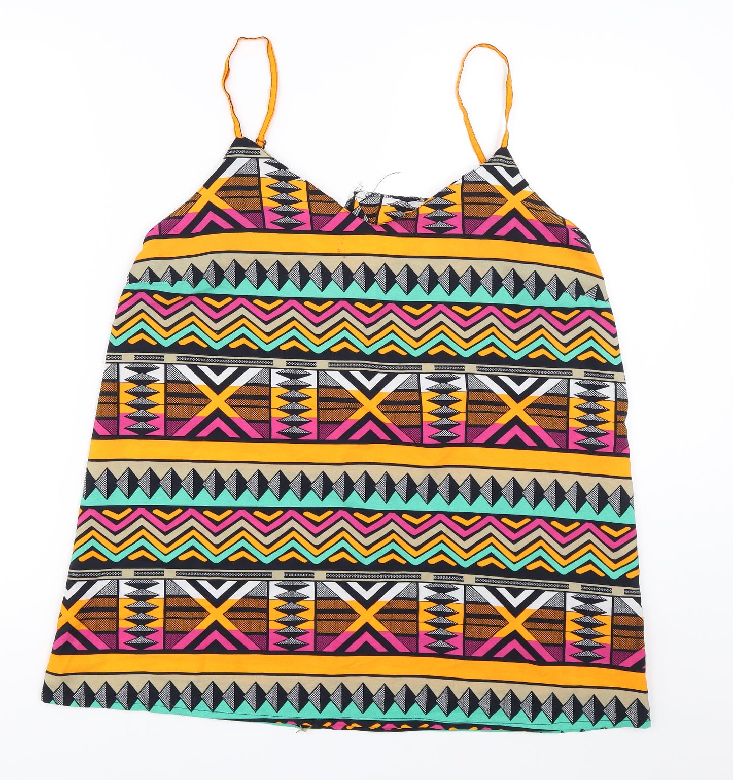 Pep&Co Womens Orange Geometric  Camisole Blouse Size 12