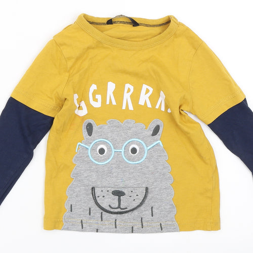 George Boys Yellow   Basic T-Shirt Size 18-24 Months