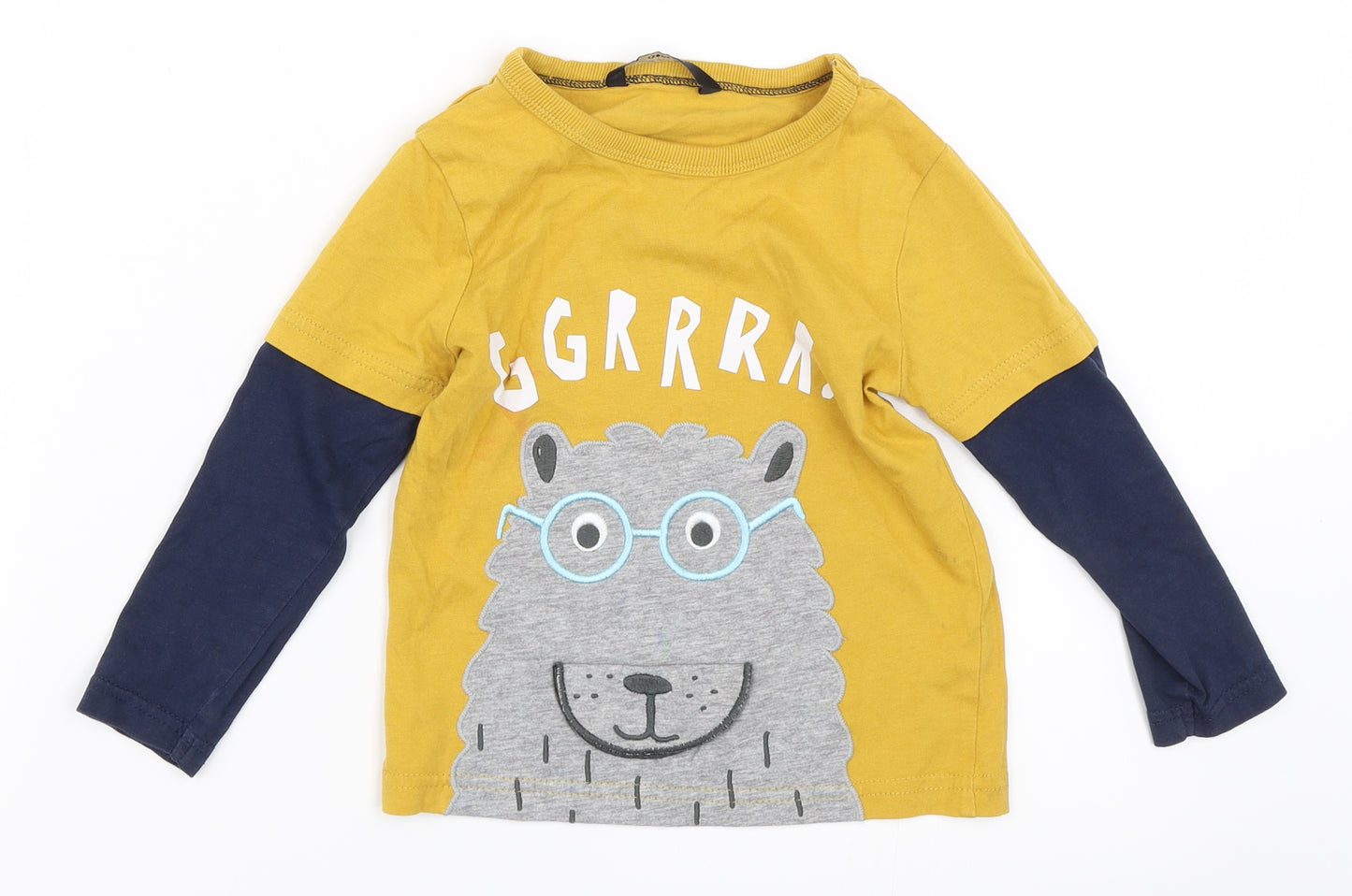 George Boys Yellow   Basic T-Shirt Size 18-24 Months