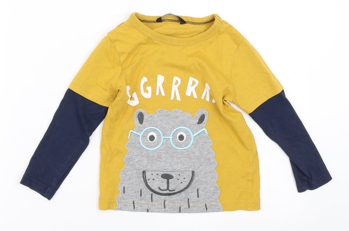 George Boys Yellow   Basic T-Shirt Size 18-24 Months