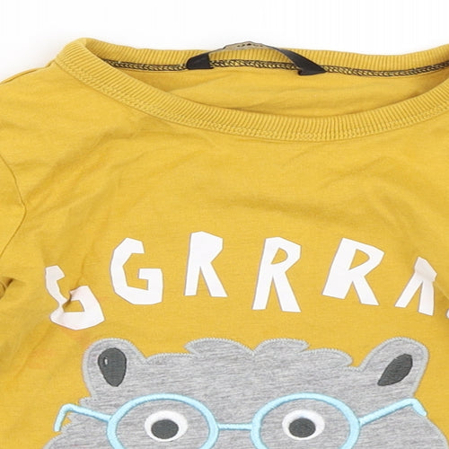 George Boys Yellow   Basic T-Shirt Size 18-24 Months