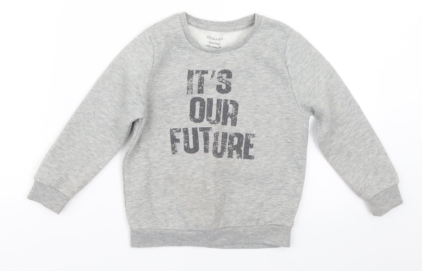 Primark Boys Grey   Pullover Sweatshirt Size 3-4 Years