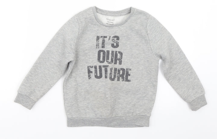 Primark Boys Grey   Pullover Sweatshirt Size 3-4 Years