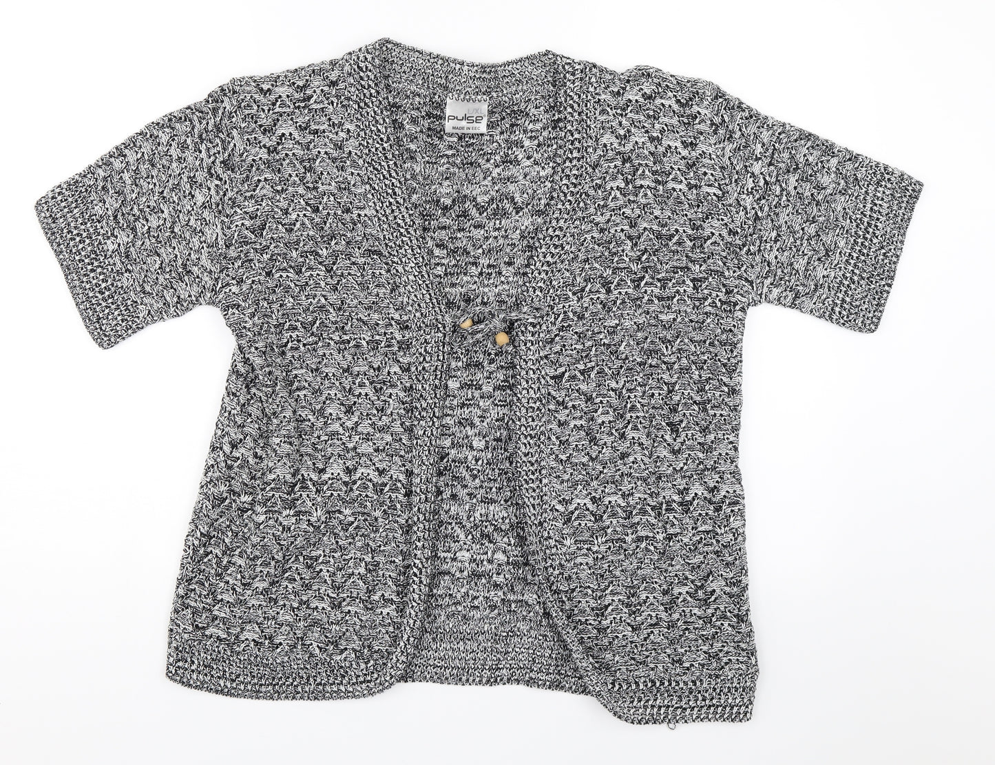 Pulse Womens Black   Cardigan Jumper Size L
